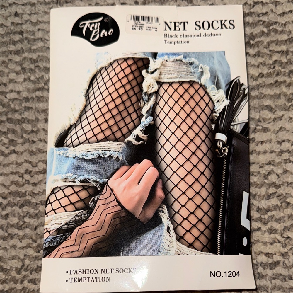 Temptations Black Fishnet Socks